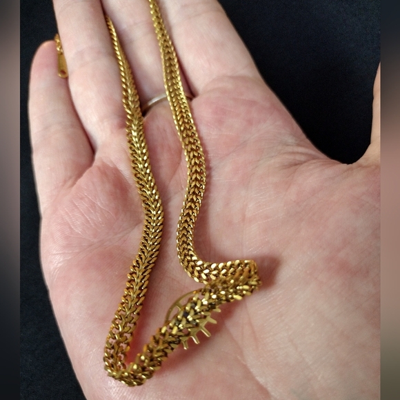 Gold Evil Eye Choker Necklace - Picture 8 of 11